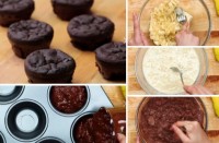 Muffins au chocolat et banane (sans beurre et sans sucre)
